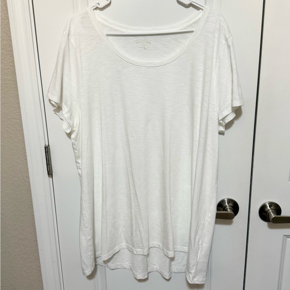 Lilly Pulitzer Etta Scoop Neck Tee XXL White - Picture 1 of 6